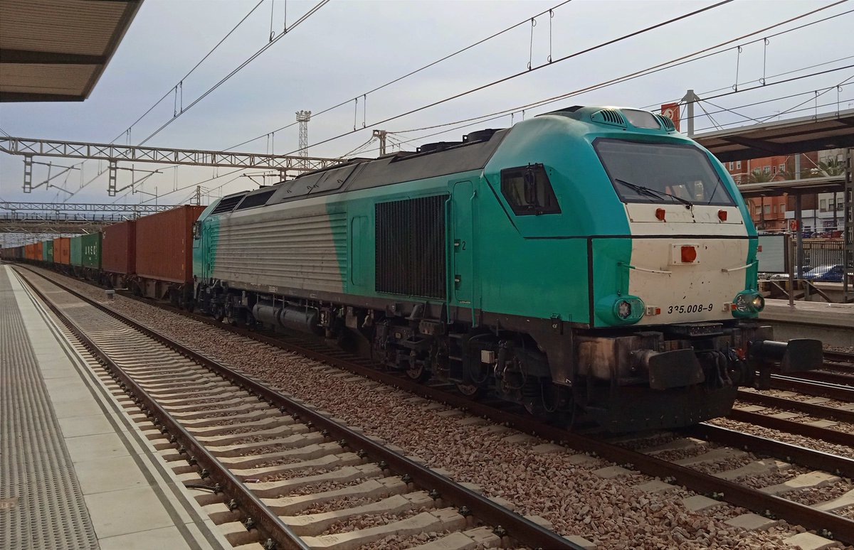 335-008+TECO circulando sin parada por Sagunto