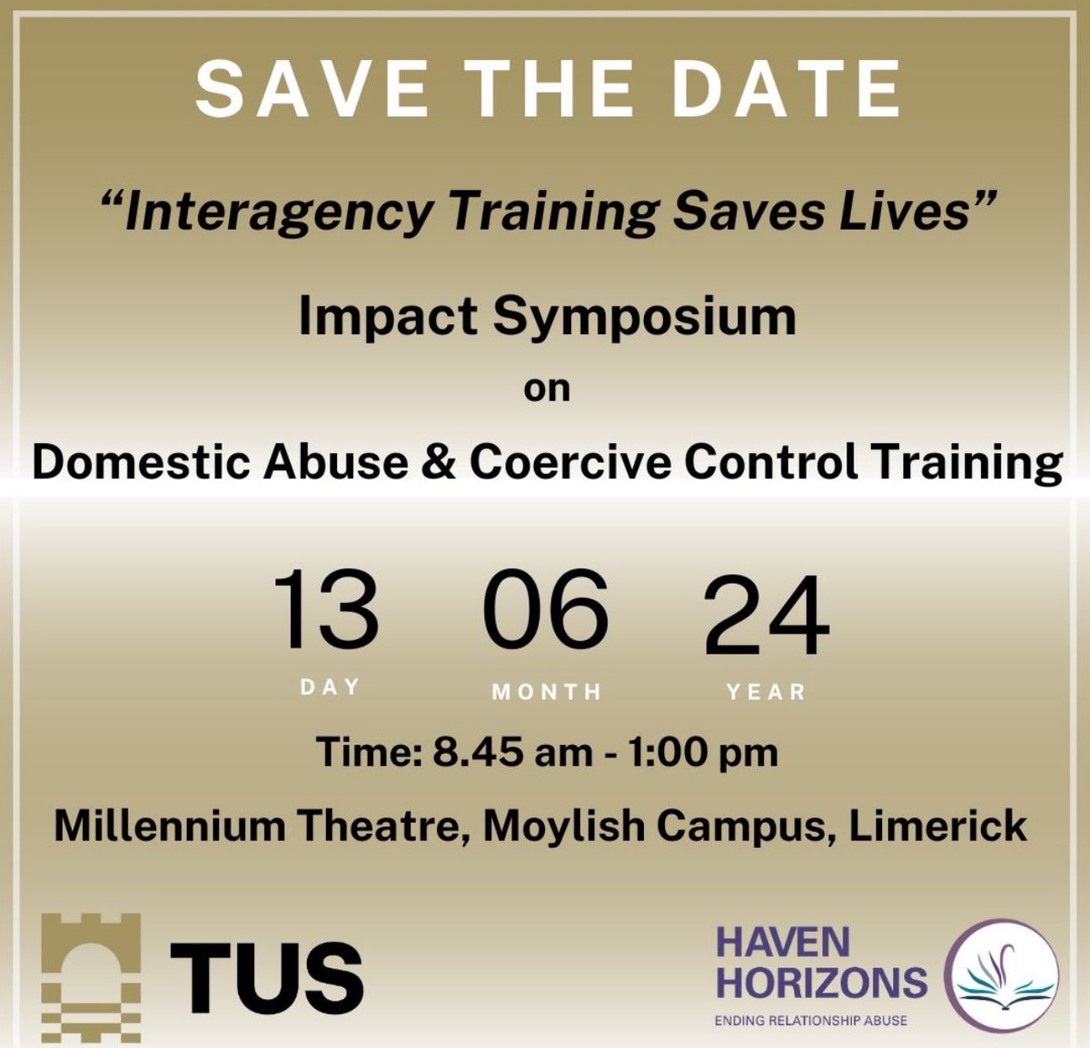 Since 2018, a strong working relationship has flourished between the EDGE Research Group in SSC led by @lisascottpsych (CPsychol) & Haven Horizons. Join us on 13/6 for the @TUS_ie @havenhorizons #DomesticAbuse & #CoerciveControl Symposium - Register here lnkd.in/gM5c3E8c