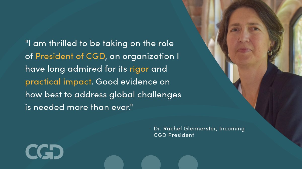 Center for Global Development (@cgdev) on Twitter photo A new era for CGD! 🌍🌟
We are thrilled to announce that Dr. Rachel Glennerster <a href="/rglenner/">Rachel Glennerster</a> will be the new President of CGD!
Building on the legacies of <a href="/nancymbirdsall/">Nancy M. Birdsall</a> and @MasoodCGD, Rachel is set to propel CGD forward with her rigorous approach to development economics, A new era for CGD! 🌍🌟
We are thrilled to announce that Dr. Rachel Glennerster <a href="/rglenner/">Rachel Glennerster</a> will be the new President of CGD!
Building on the legacies of <a href="/nancymbirdsall/">Nancy M. Birdsall</a> and @MasoodCGD, Rachel is set to propel CGD forward with her rigorous approach to development economics,