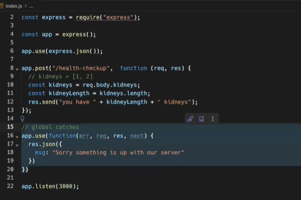 📌Completed week 2.6: Focused on filter, map, and arrow functions.
📌Studied and practiced git commands in week 2.7.
📌 Started week 3.1: Learning about middlewares and global catches.

Thanks to <a href="/kirat_tw/">Harkirat Singh</a>.
#100xDevs #learninginpublic #coding