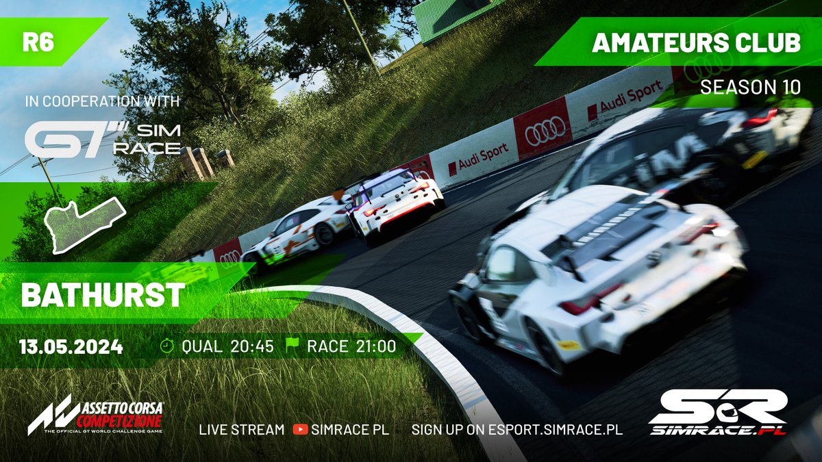 SimRacePL's tweet photo. Amatorki w decydującym momencie 🏁     

Dziś przedostatnia bitwa sezonu🍀
Kto ze 139 zawodników zmieści się na podium?

Partnerem sezonu jest GT Sim Race z Krakowa📷https://t.co/n65O4nZuiR oraz https://t.co/8AC34GkDQ2 i https://t.co/x0QyMhvFjy       

#SimRacePL https://t.co/l5KFolnI5L