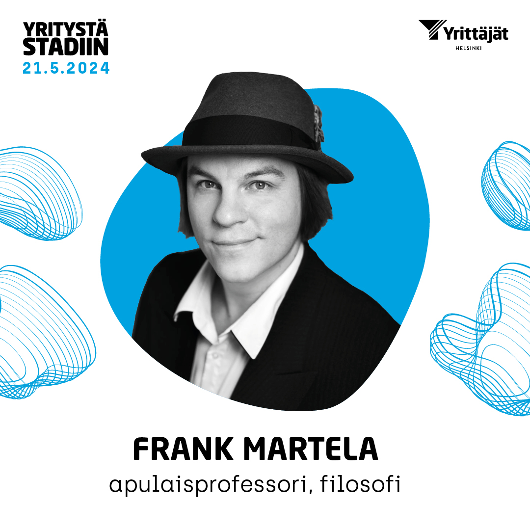 Maksuttomassa Yritystä Stadiin -tapahtumassa 21.5. ammennetaan motivaatiota yrittäjyyteen – ja mietitään minne motivaatio välillä katoaa. 🔎

Varaa paikkasi ja tule kuulemaan filosofi <a href="/FrankMartela/">Frank Martela</a>´n mielenkiintoinen puheenvuoro: me.yrittajat.fi/yritysta-stadi… #yrittäjät #YS24