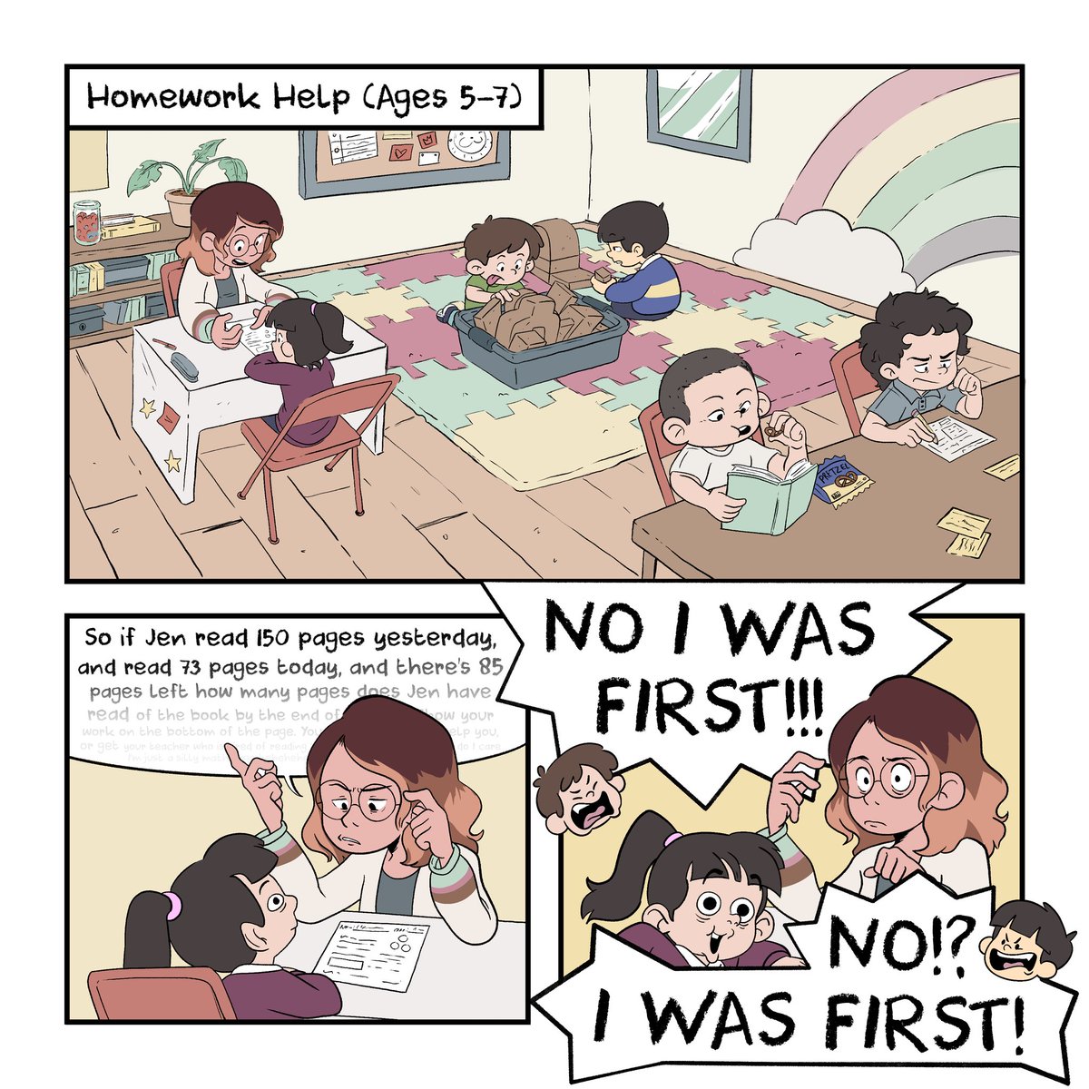 orange_eraser's tweet photo. Yay comic about me being a teacher!!! (1/2) 🧵 https://t.co/X3Q1Z6xoQR