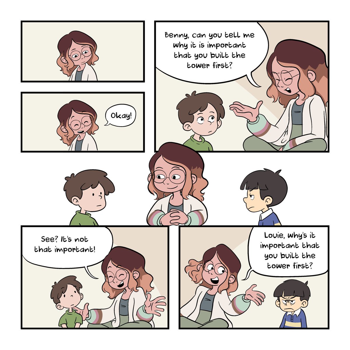 orange_eraser's tweet photo. Yay comic about me being a teacher!!! (1/2) 🧵 https://t.co/X3Q1Z6xoQR