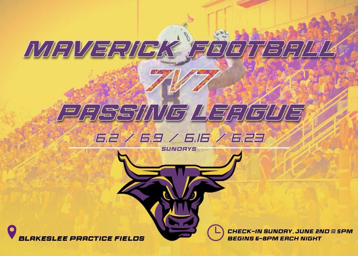 Great opportunity for local High Schools to compete on Sunday nights starting in June! #Rollherd maverickfootballcamps.com