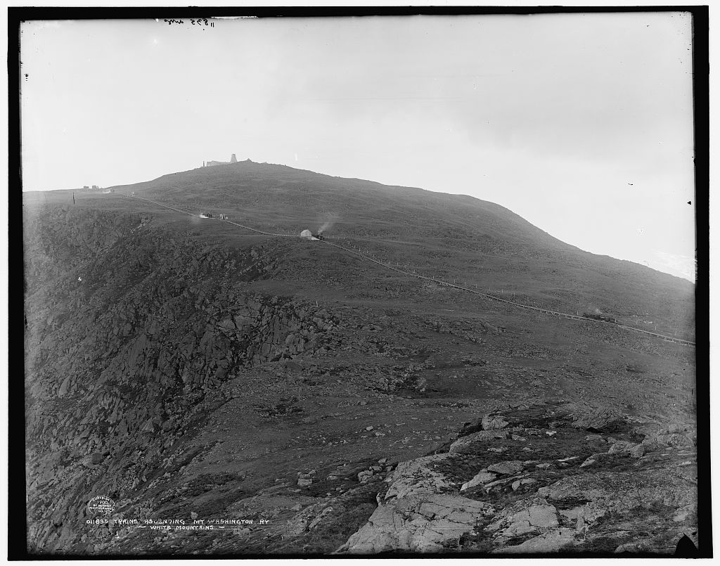 Train ascending, Mt. Washington Ry., White Mountains Detroit Publishing Co., copyright claimant Detroit Publishing Co., publisher c1900. #Vintage #Photography loc.gov/item/201680145…