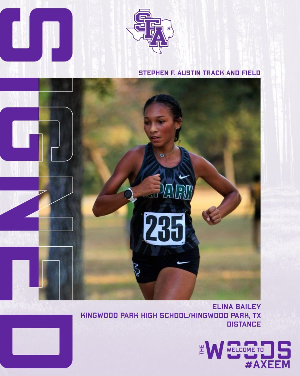 SFA_TFXC's tweet photo. Welcome Elina Bailey to The Piney Woods! 🪓

#AxeEm x #RaiseTheAxe https://t.co/uzqtoT1jJn