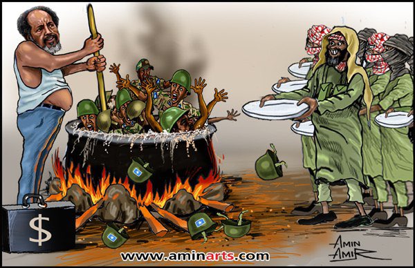 FahadBinYasin's tweet photo. 𝐐𝐄𝐘𝐁𝐓𝐈𝐈 𝟐𝐀𝐀𝐃: 

Madaxweyne Farmaajo wuxuu dhaxlay 2017 ciidan qaran oo aan sagaal bilood wax xuquuq ah helin. Ciidan aan lahayn diiwaan casri ah iyo hannaan dabagal. 

Sanadkii u horreeyey Madaxweyne Farmaajo wuxuu u dhexeeyey Madaxtooyada iyo Xarunta Wasaaradda Gaashaandhiga, ugu dambayna wuxuu go’aansaday jidka dhismaha ciidan qaran oo leh xuquuq dhammaystiran. 

Xukuumaddii Ra’iisul Wasaare Khayre, waxay ku guulaysatay diiwan galin iyo dib u habayn, waxayna saxday xuquuqdii ciidanka nolol ahaan, tababar ahaan iyo agab ahaan. 

Madaxweyne Xasan wuxuu 15kii May 2022, la wareegay ciidan cusub oo aan ka yarayn 30kun oo askari, oo agab ahaan, caafimaad ahaan, anfac ahaan iyo niyad ahaanba aad loo dhisay, loona tayeeyay. 

Guushaas waxaa saldhig u ahayd in dowladdu fahamtay caqabada qarsoon ee hortaagan dhismaha ciidan qaran, waana Dowladda Imaaraadka Carabta. Sidaas darteed waxaa lasoo xiray albaabkii uu sharku kasoo galayey, waxaana la laalay heshiiskii iskaashiga amniga ee dawladdii hore ee Xasan Sheekh la saxiixatay Dowladda UAE.  Maalintaas, ayey bilaabatay dhismaha ciidan leh haybad qaran.

𝐋𝐚𝐛𝐨 𝐒𝐚𝐧𝐨 𝐊𝐞𝐝𝐝𝐢𝐛:

Ciidankii lagu soo tababaray Eritrea si kas ah oo kutalagal ah baa loo kala diray, oo xitaa iney xeryahooda kusoo laabtaan waa loo diiday. 

Sidaas kolkii loo kala daadiyey waxay ku kala biireen ciidamada gobollada dalka sida Somaliland, Puntland iyo meel kale. Qaar baa u u qaxay dalalka deriska ah iyagoo u dulqaadan waayay dayaca ay la kowsadeen.

Ciidankii Gorgor iyo Haramcad sida loo hagardaameeyay, dabinnada loogu dhigay, ee misana saraakiishoodii loo shir qoolay ma doonayo inaan halkan uga warramo.  

Madaxweyne Xasan markuu xukunka kusoo laabtay, wuxuu dib isugu furay albaabkii sharka. Wuxuu mar kale galkii amniga gacanta u galiyey UAE oo uu u saxiixay heshiis cusub oo kii hore kasii awood badan. 

Sidii caadadooda ahayd Shartoodi bey maleegeen, laba sano kaddibna way ka miro dhaliyeen shirqoolkoodii. 

UAE marnaba ma ogola in Soomaaliya ay yeelato ciidan qaran. Waxay dhistaan ciidan u gaar ah oo iyaga kaliya daacad u ah, ciidamada kalana wey kala daadiyaan. Xitaa Puntland uma ogola iney yeelato ciidan aan ahayn kuwa PMPF-ta ee ay iyagu dhisteen tan iyo waagii uu Madaxweyne Faroole heshiiska amniga la galay. Waa qodax ku taagan horumarka amni ee dalal badan oo Carbeed oo ay Yaman, Suudaan iyo Liibya kamid yihiin.