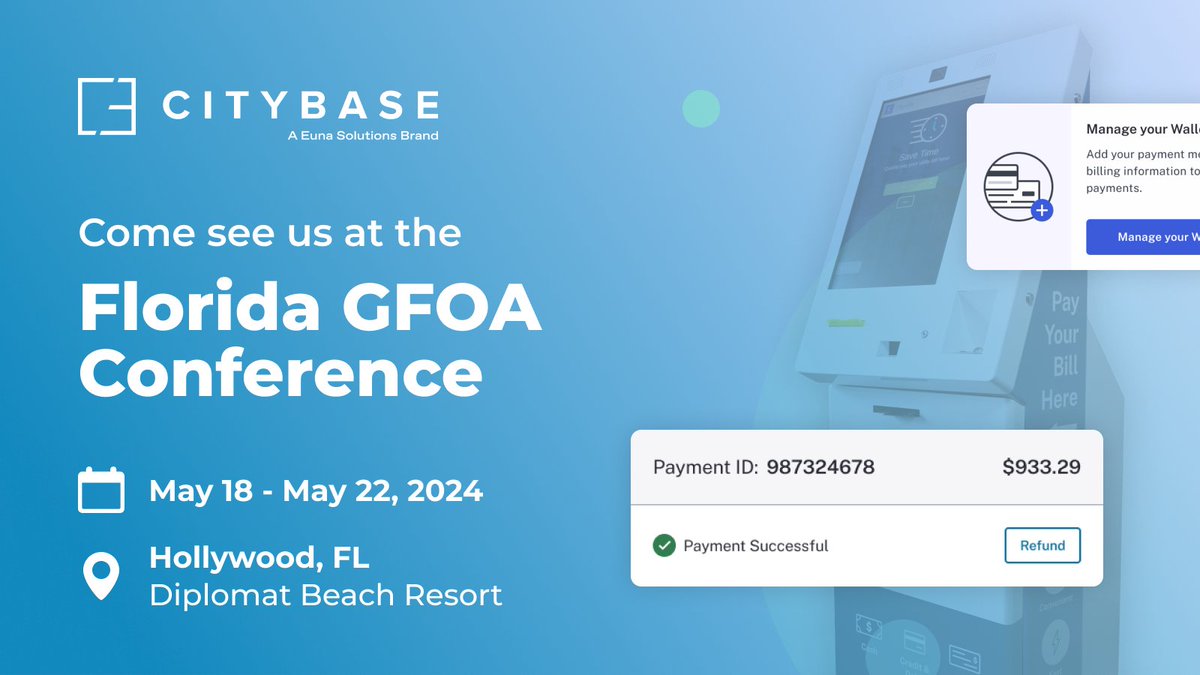 📣 Calling all Florida Government Finance Officers 📣 FL GFOA is here! Make sure to head over to Booth #618 to check out a live demo of our kiosk, cashiering, and online payment channels! And don’t forget to enter our raffle for a chance to win a pair of Airpods Max.