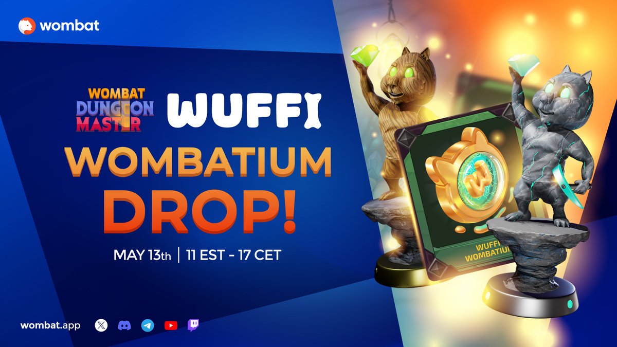 The wait is over! The drop is LIVE 🔥 The WUFFI Wombatium is up for grabs for 555,555 $WUF on Nefty🛍️ 🔗 BUY: neftyblocks.com/collection/dun… 🔗 BLEND: neftyblocks.com/collection/dun… Limited supply, so act fast! 🚀