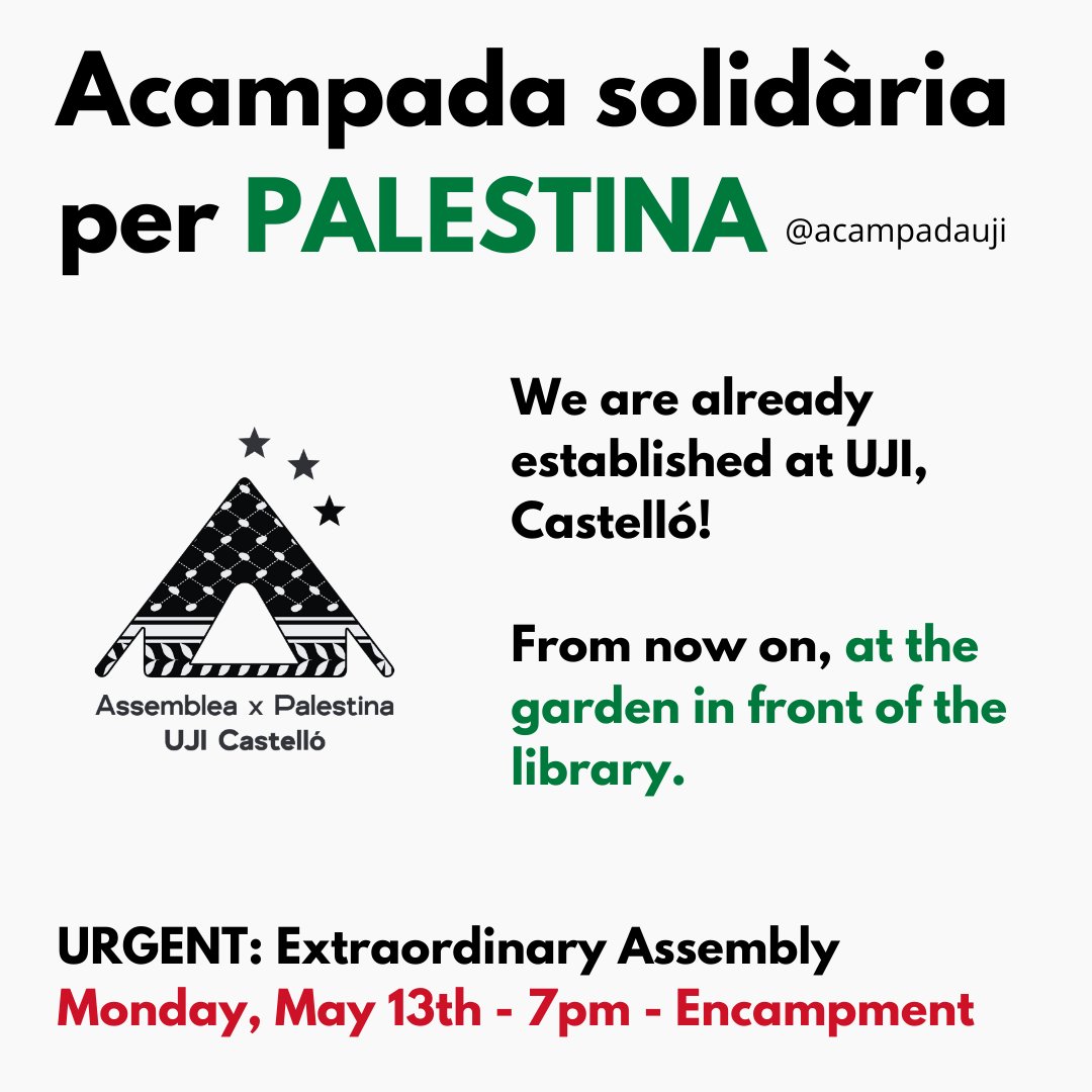 Assemblea x Palestina UJI 🇵🇸 tweet media