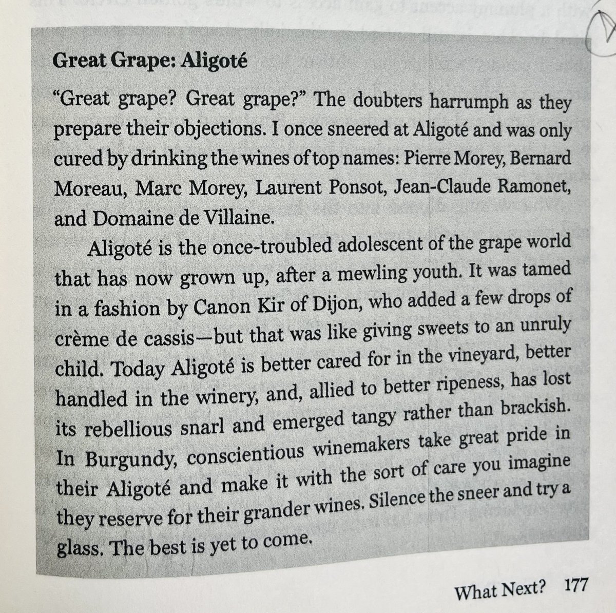 @Solera_Wine @AoifeCarrigy_ @Independent_ie @BaggotStWines @Wineonlineie @IrishFoodGuide @frankstero @McHughsOnline @clontarfwines @mitchellandson @guidofranken71 @Burgundywave Here's my take on Aligoté - from 'Wine Talk' - the snarling adolescent that has now grown up. And, as I say, the best is yet to come. And it can age too - especially Ponsot's Monts Luisants 1er cru.