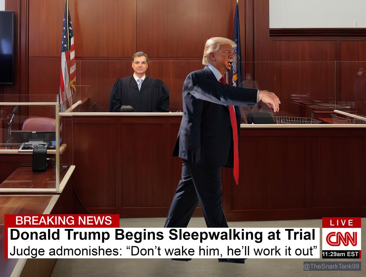 @MuellerSheWrote @nameswonka UPDATE: Trump begins sleepwalking during cohen testimony. “Shhhh”, ordered Judge Merchan, “I don’t think you’re supposed to wake him. Just ignore him, he’ll work it out”