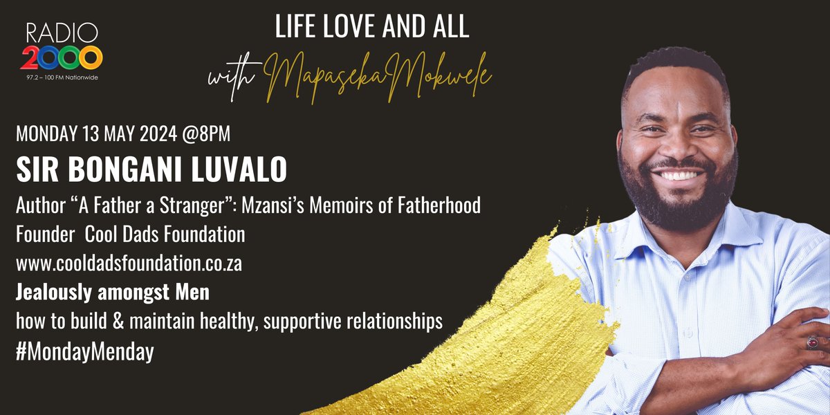 Radio2000_ZA's tweet photo. #lifeloveandall @mapasekamokwele 8pm
#MondayMenday #SirBonganiLuvalo @kaluvalo
#Radio2000 #MapasekaMokwele https://t.co/6U23sQ0OhX