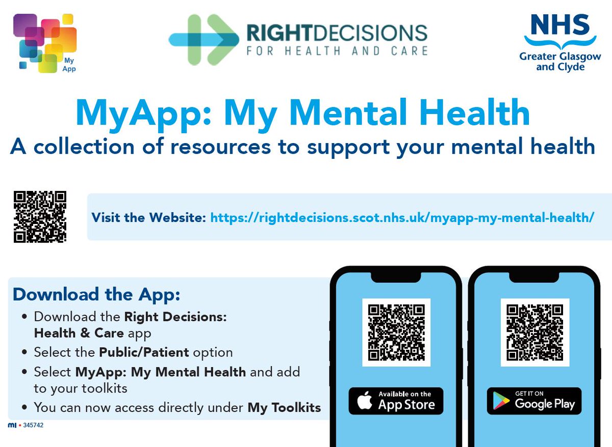 Mental Health Awareness Week is an opportunity to highlight resources available to those needing support. NHSGGC’s My Mental Health app gives a range of information and self-management advice. Follow the steps below to download it or find out more here: bit.ly/4bl49Hh