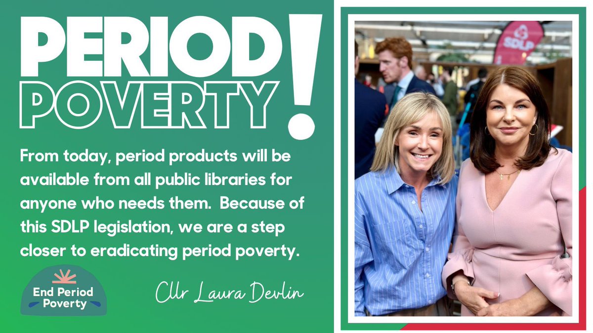 A big step today in the fight against period poverty! 

None of this would have happened without @PatCatney 👏 and the work of #Menstruationmatters and other lobby groups breaking the taboo and speaking out ✊

No one should be be shamed in this regard.