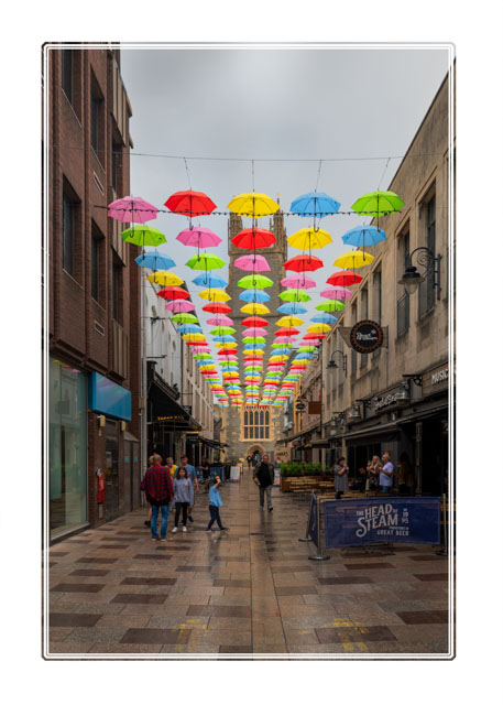 The #Cardiff #Umbrella #Project #art #Installation is aimed to raise awareness of #ADHD and #Neurodiversity. It is an uplifting #image at any time of the year. @ADHDFoundation #Umbrellaproject2022 #PhotographyIsArt #artlover See more #images and #photographs at @photos_dsmith