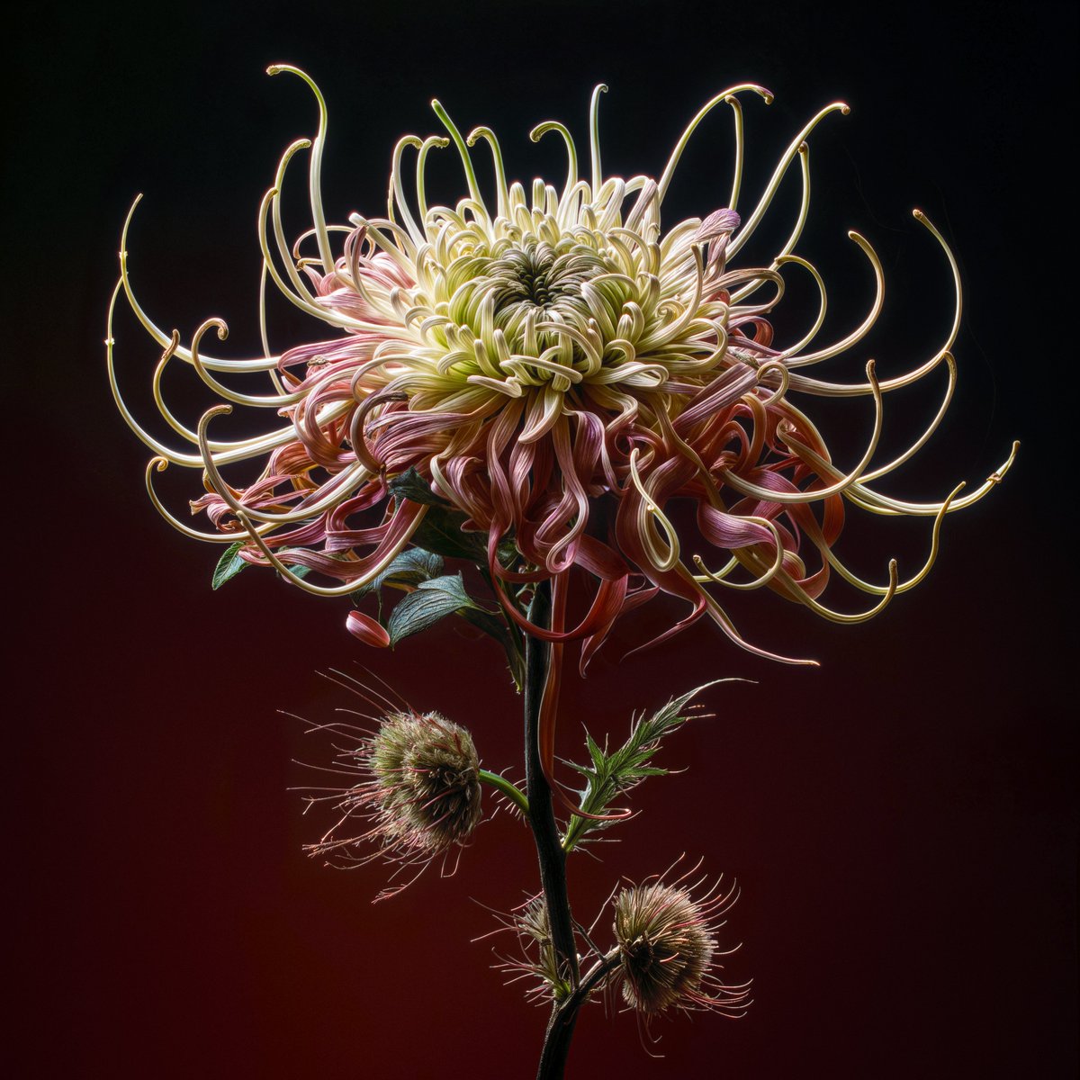 A late GM 💫 Hybrid Species N°39 - My newest entry in my AI flower project series 📷 Hope y'all have a wonderful start to the week!