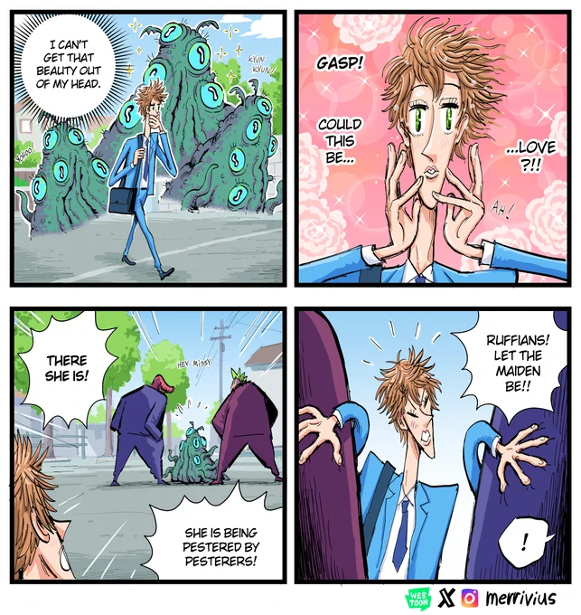 Eldritch Love 2 (part 1 is my pinned post)
This guy went off the rails fast. I think everyone around her goes insane 