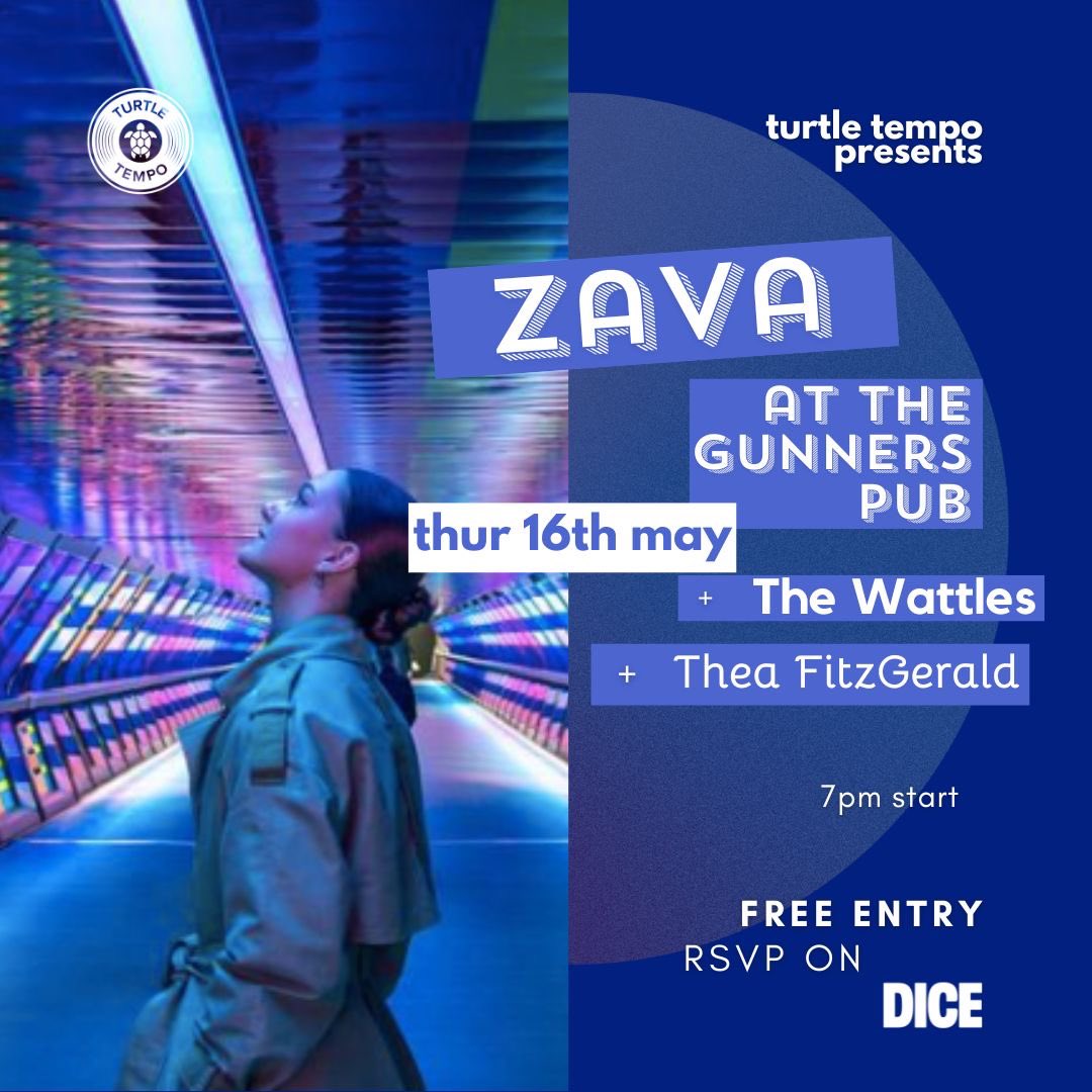 Playing with ZAVA thanks to <a href="/TurtleTempo/">Turtle Tempo</a> this Thursday the 16th May at the Gunners Pub!
Free tix: link.dice.fm/Qcc290b38380