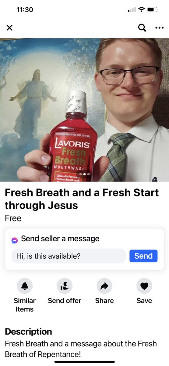 Bizkitbitch9's tweet photo. Omg they’re taking over the FB marketplace with their evangelism. 🤦🏼‍♀️ https://t.co/qfSPtbbaCU