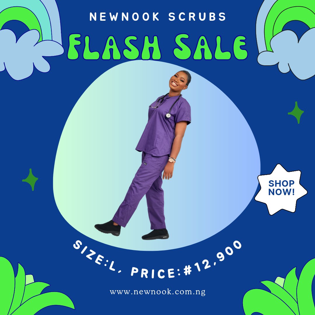 Don't miss out on snagging this stylish deep purple basic star scrub in size large at the unbeatable price of 12,900 naira. 🛍️✨ 

#FlashSale #OutWithTheOld