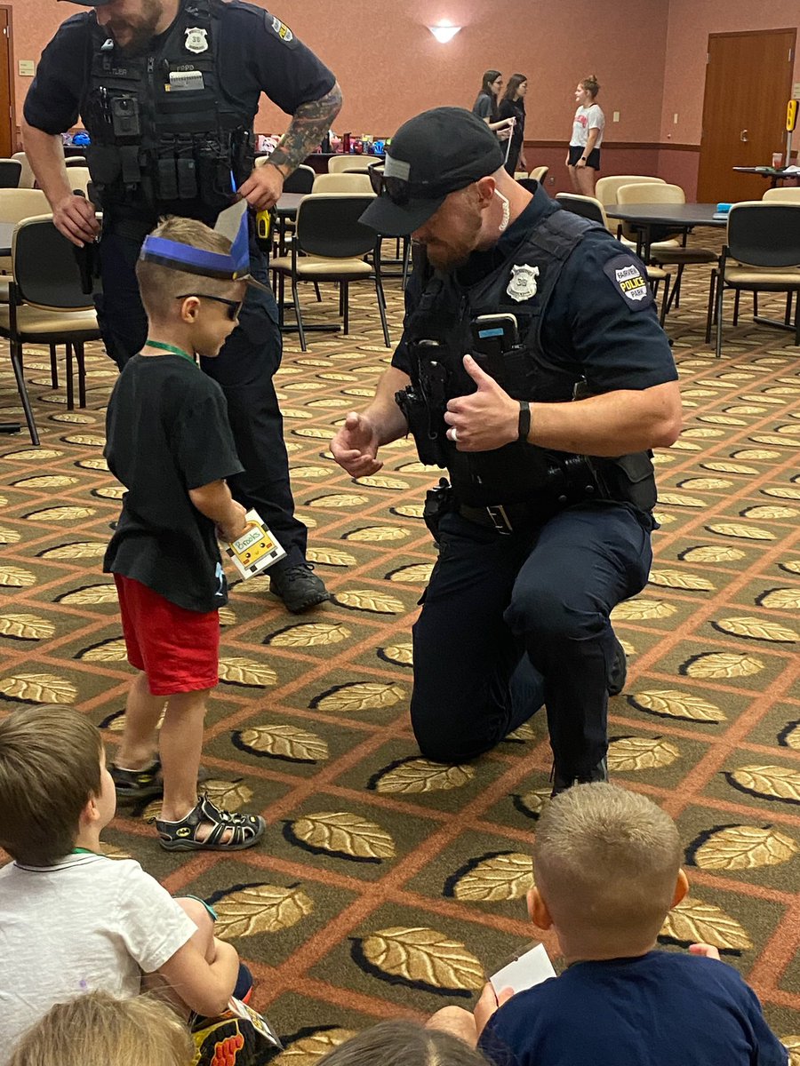Gemini_Center's tweet photo. We would like to thank our friends @FairviewParkPD @fpauxpa. From being at all of our outdoor events to Safety Town, you are what makes our community great.  Thank you to all who serve and know we appreciate all that you do for us here at the Gemini Center! #NationalPoliceWeek https://t.co/cUraIjPPz8