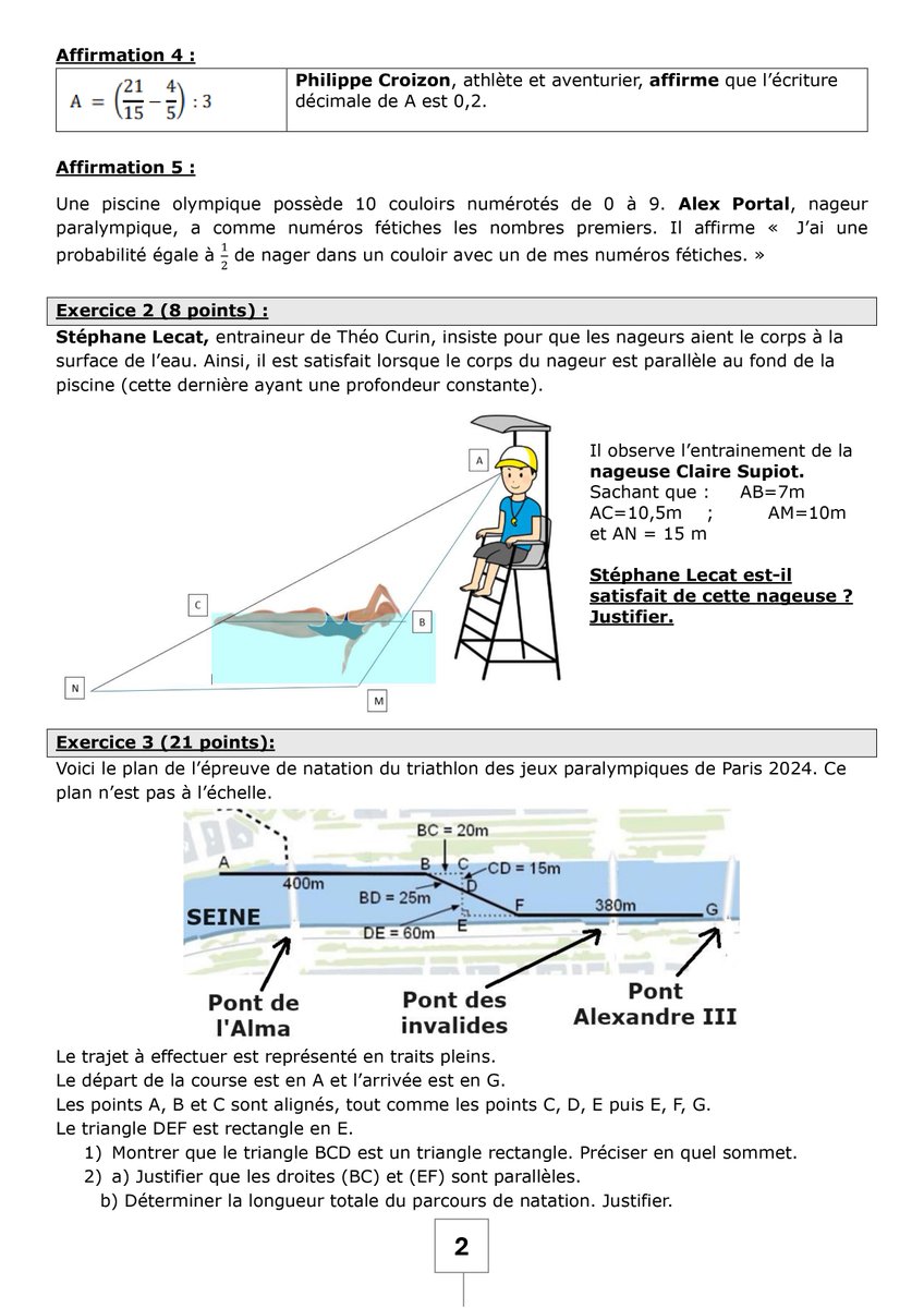 VPortha's tweet photo. Tout le monde se lance dans les jeux .. même les élèves de 3ème pour un brevet blanc de maths @TonyEstanguet @TCurin @PhilippeCROIZON @stephane_lecat @mariealefur #brevetdescolleges #Paralympics2024 #theocurin https://t.co/f6vVUfdWv8