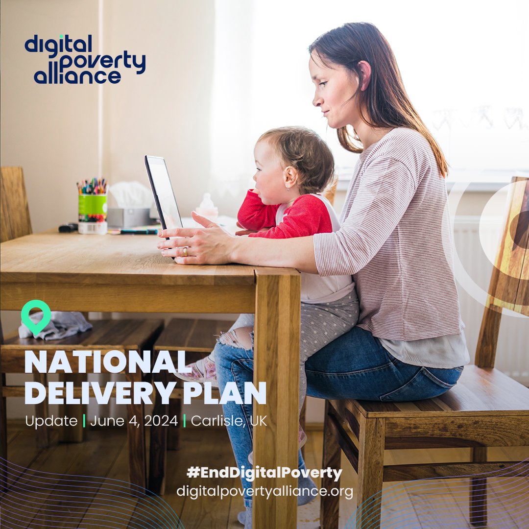 The Digital Poverty Alliance will unveil the latest iteration of its National Delivery Plan at a cornerstone event on June 4 in Carlisle. Join us and help shape the future of digital inclusivity across the UK. Secure your spot now: shorturl.at/rvyT3. #EndDigitalPoverty