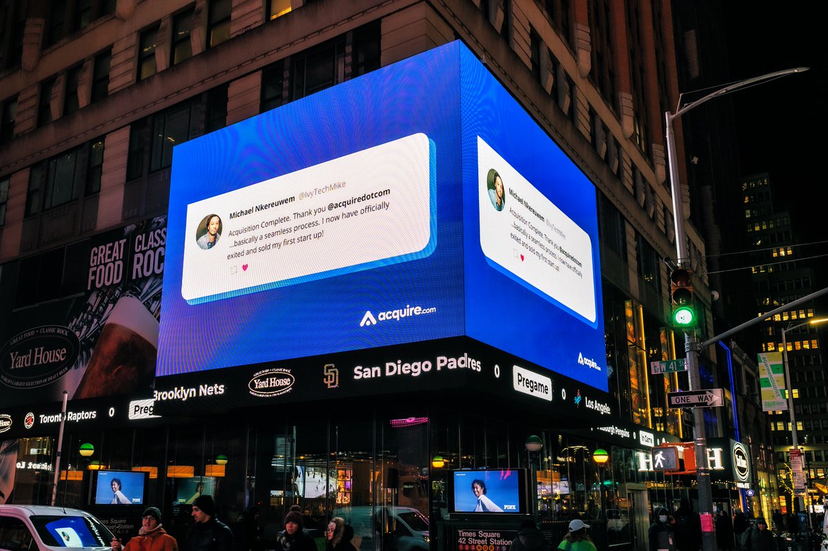 Friendly reminder to bet on yourself and build a startup because one day, you might see yourself on a NY Times Square billboard too.