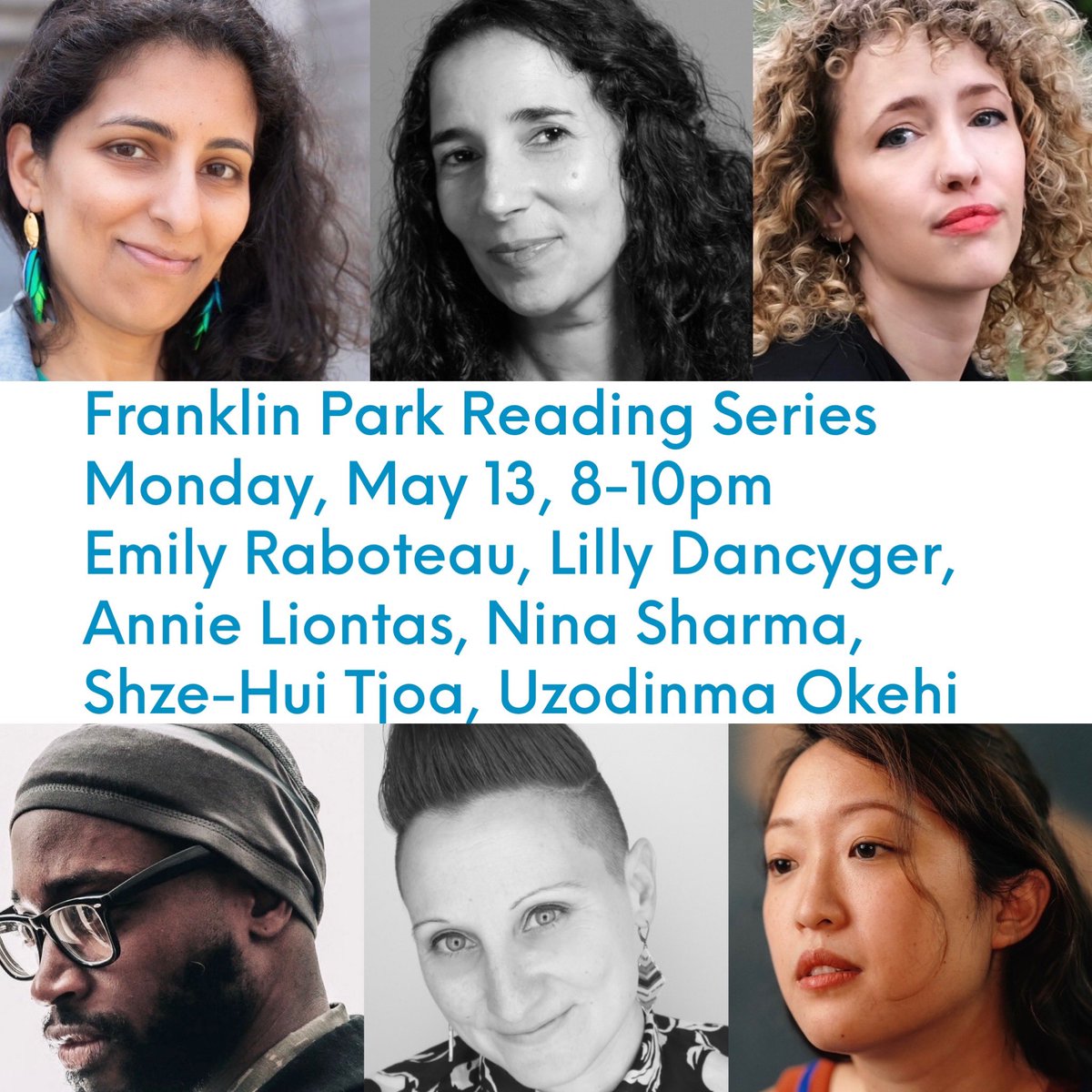 TONIGHT, 8PM: We’re super excited for the @FranklinParkBK Reading Series Nonfiction Night, featuring @emilyraboteau, @lillydancyger, @aliontas, @nsharmawriter, @shzehuitjoa, and @whoisbokoye! Drink specials, book raffle, #freeadmission! fb.me/e/6pQvazha5 #crownheights