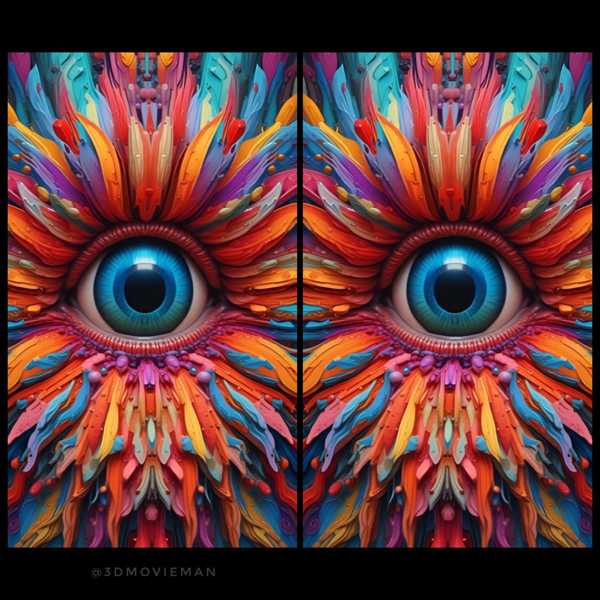 Fractal Eye #stereoscopic #AIart 

#stereoscopy #SDXL #digitalart #AIArtGallery #synthography #3dartist