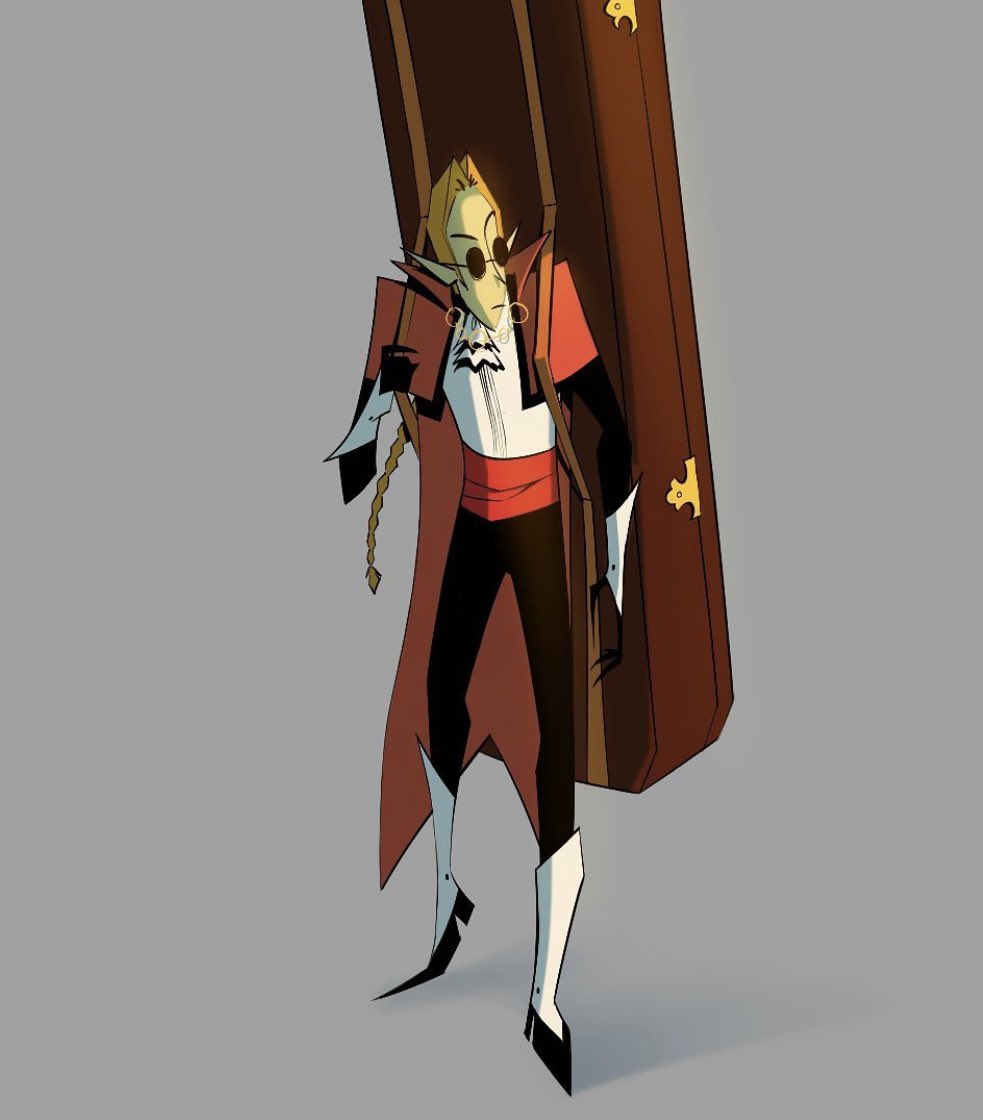 Yeah I’ll try this why not- I’m making a comic about a vampire who takes up bounty hunting to try to afford rent, stay tuned if you wanna read it when it comes out 👀