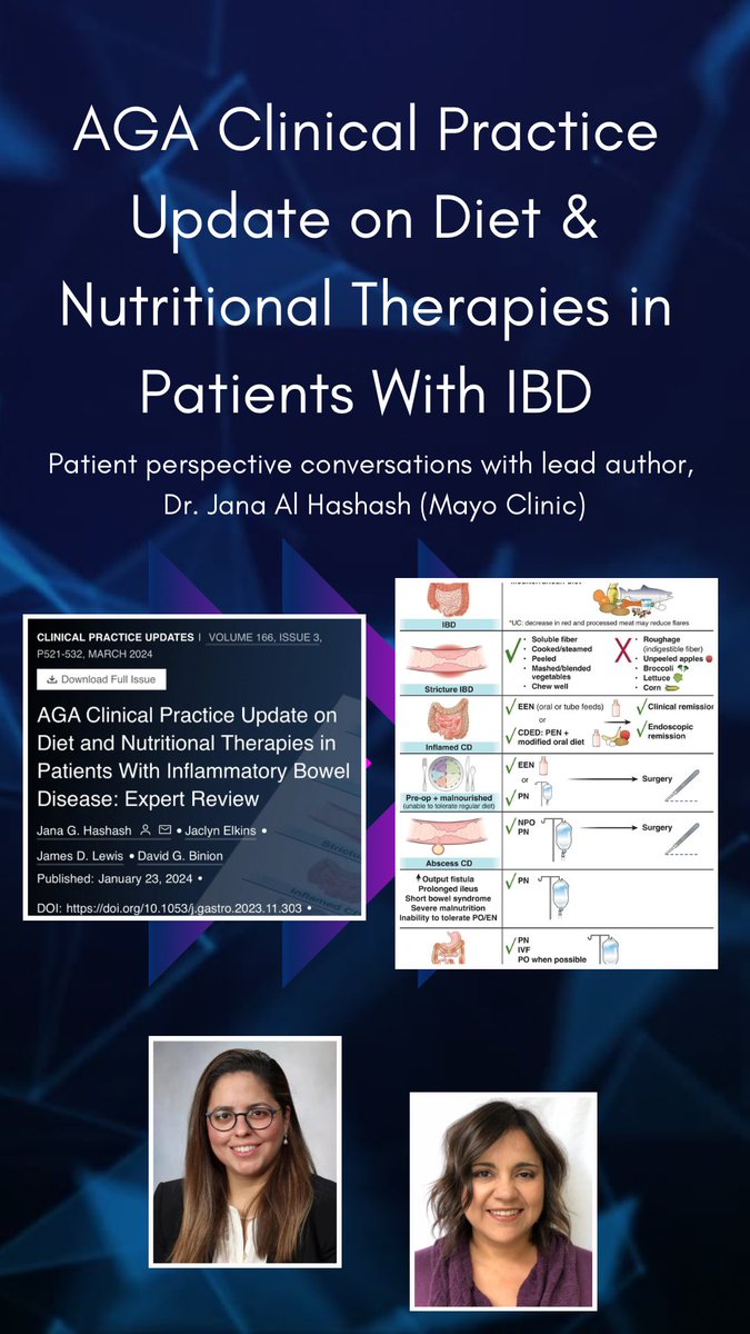 In a series of IG reels, I’ll be sharing a #patient view on @AmerGastroAssn #CPU on #Diet & #Nutrition Therapies for #IBDPatients with the help of lead author @JHashashMD 👩🏻‍⚕️of the @MayoClinicGIHep 👏🏼 Watch the first intro reel here 👀 bit.ly/3UHDEVu