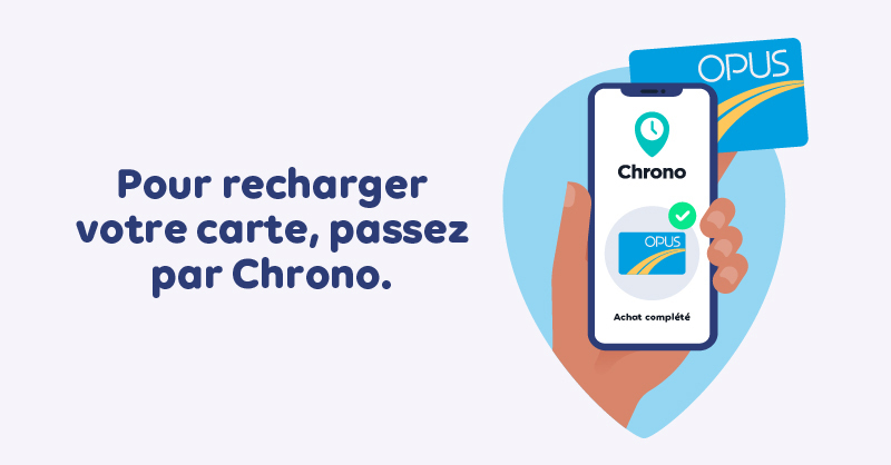 Exclusif dans Chrono! 🤩 Achetez et ajoutez des titres sur votre carte OPUS avec votre téléphone en quelques clics. Découvrez comment faire ⬇️ bit.ly/4d6ekAH