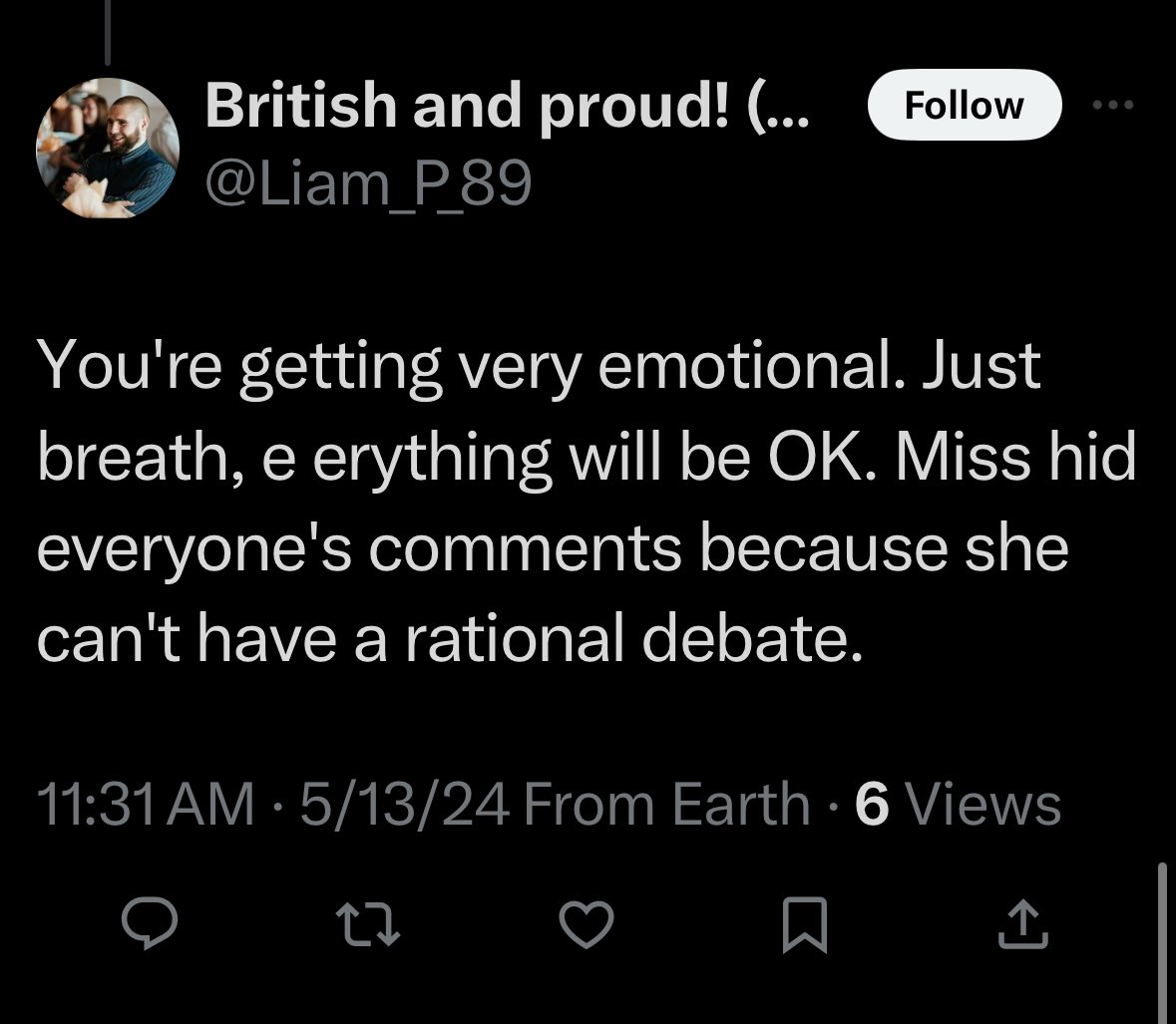 Kissmyazz24's tweet photo. These men get zero engagement when they post. They expect women to entertain their bullshit when they show up on our posts. Demanding interactions.
I can’t stress it enough! Hiding their replies and their reactions to it is comedy!
#hidereplies
Notallmen https://t.co/axhdTrRN1F
