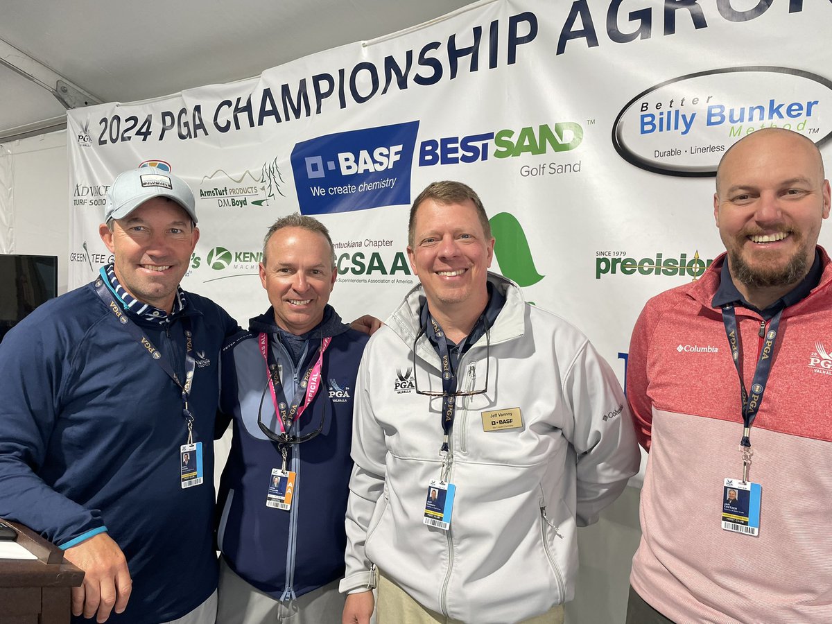BASFTurf_us's tweet image. We are honored to be supporting @jballard1 and the @ValhallaGolf agronomy team this week as they prepare for the @PGAChampionship. They are off to a great start! #TeamFirst