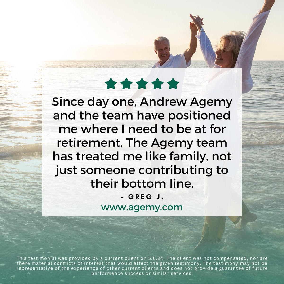 For over 30 years, #AgemyFinancialStrategies has helped our clients plan & prepare for #retirement.

Our #fiduciaries work hard to deliver a reliable #retirementincomestrategy to help clients enjoy a #worryfreeretirement.

Contact us today at agemy.com.