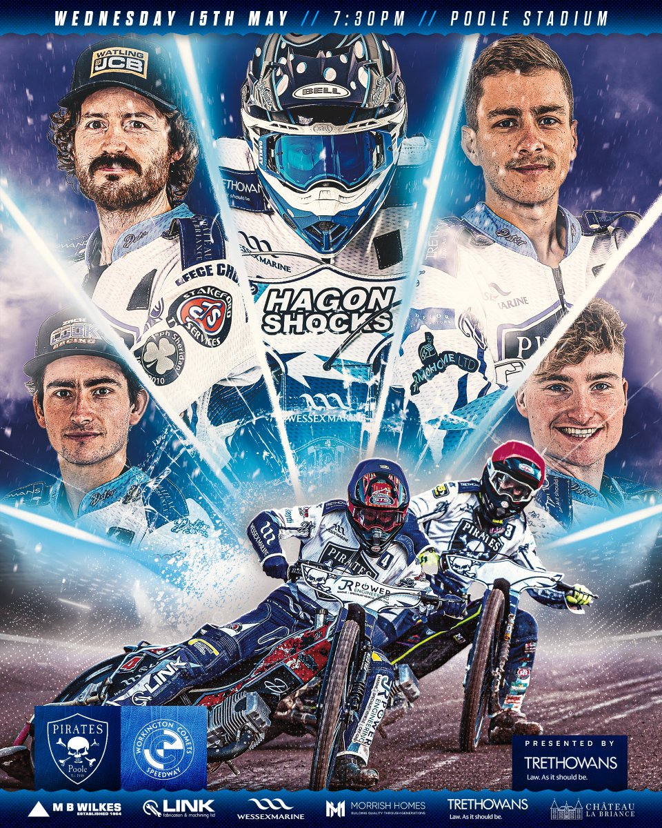 ☄️ WEDNESDAY NIGHT | POOLE v WORKINGTON

1⃣ Workington land in Poole this WEDNESDAY for the FIRST EVER league clash between the Pirates and the Comets!

🎟️ TICKETS on sale now 👉 bit.ly/44sEGJv

🏴‍☠️ #PiratePride