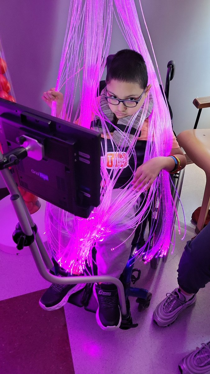 Loving the sensory room at the high school 😀