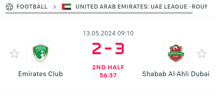 (+3U) ⚽✅✅

#UAE 🇦🇪
⚽🇦🇪 EMIRATES CLUB (OVER 4) 3u✅💰

#GamblingX #Gamblingtwitter #Soccerpicks #Soccertips