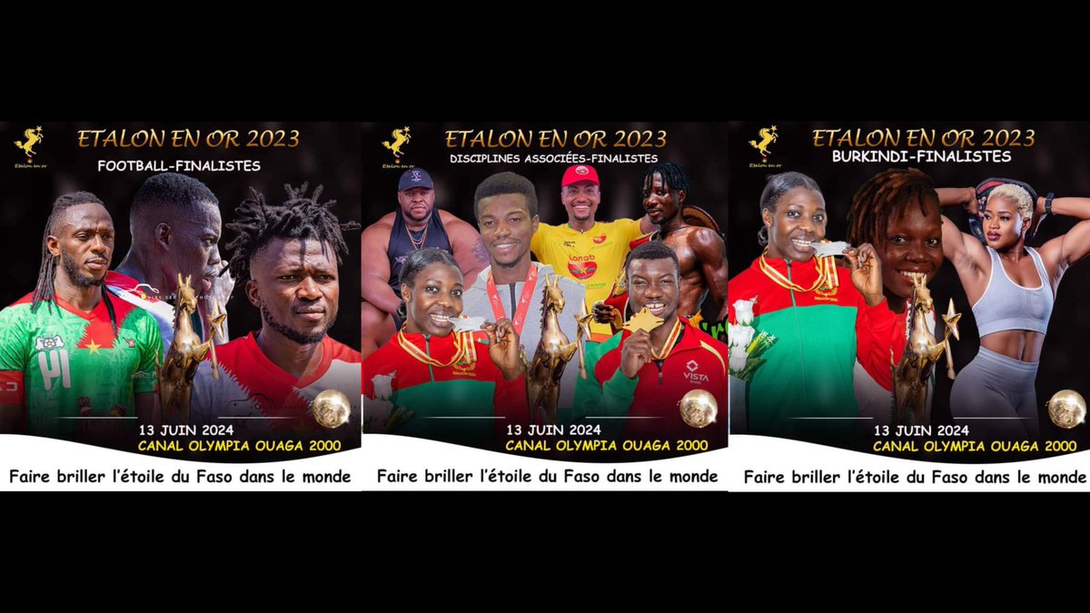Etalon en Or 2023 : annonce des finalistes et aperçu de la cérémonie du 13 juin actualite.bf/etalon-en-or-2… via @ActualiteBf #lwili #BurkinaFaso #Burkina #Etalonenor