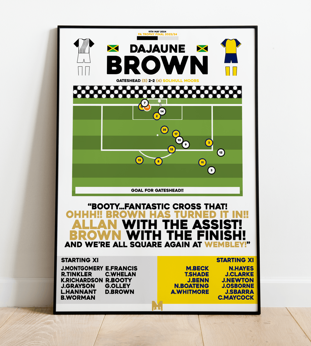 🚨NEW DROPS🚨 

We're proud to release 2X Framed Prints to make any Gateshead Fan Happy!⚪️ ⚫️

Dajaune Brown Goal v Solihull Moors🇯🇲
Dajaune Brown Penalty v Solihull Moors🏆

CODE: 'HEED’ for 15% OFF All Items✅ 

➡️mezzaladesigns.co.uk/collections/ga…

#WorClub #HeedArmy #GatesheadFC