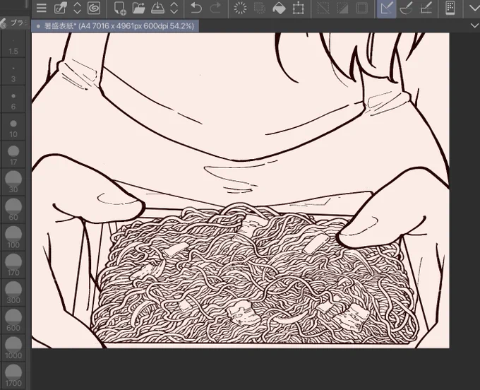 これは100%潰れる表紙の焼きそば
原稿でも描かないといけないんだよなあを今から考えてやや鬱です 