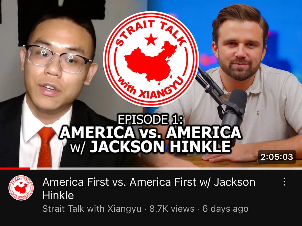 🚨 EVERYONE go watch my new conversation on CHINA & AMERICA with @notXiangyu! Also, be sure to SUBSCRIBE to his new channel. He has already prepared a ton of great guests with insightful commentary: youtu.be/_pdrBa78888?si…