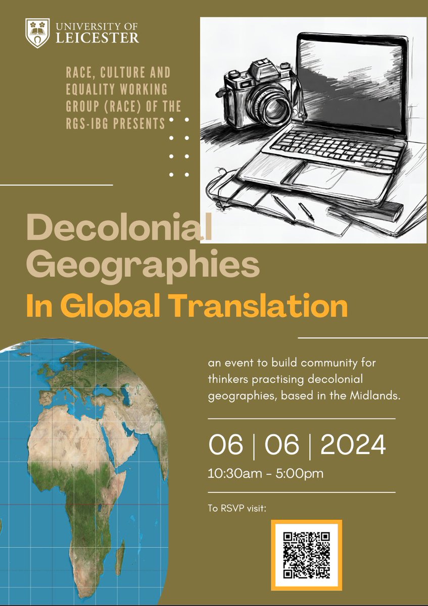 thegabrielleguy's tweet photo. Event Invite - Decolonial Geographies in Global Translation!

Thursday 6th June 2024 ✍🏼

✨ Mapping 🗺️ 
✨ Creative thinking 💡 
✨ Community building 🧱 

Keynote 🎤@Adom_PH 

QR Code or 🔗👇🏼 to sign up

See you there! 🤓 

🧵 1/2 https://t.co/o3LA5Qs39b