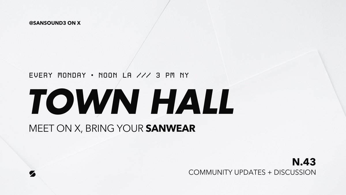 🔻 COMMUNITY TOWN HALL 🔻 Join the conversation on the future of audio experience 🔊🔊🔊 x.com/i/spaces/1owgw…