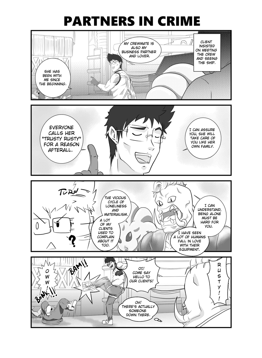 Enpitsu_hito's tweet photo. Reposting Chapter 01 of CrimsonxRust that I published in the physical edition with some fixes. Didn't get to post it online besides patreon and fanbox.

1/5 https://t.co/gkzWqeuMZH