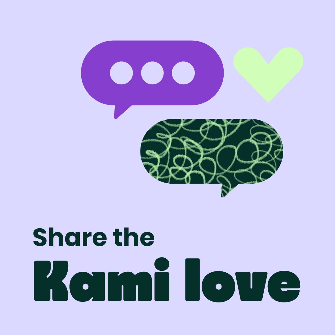 If Kami has added magic to your classroom, why not return the favor with some kudos? 💜 kamiapp.com/kami-kudos/