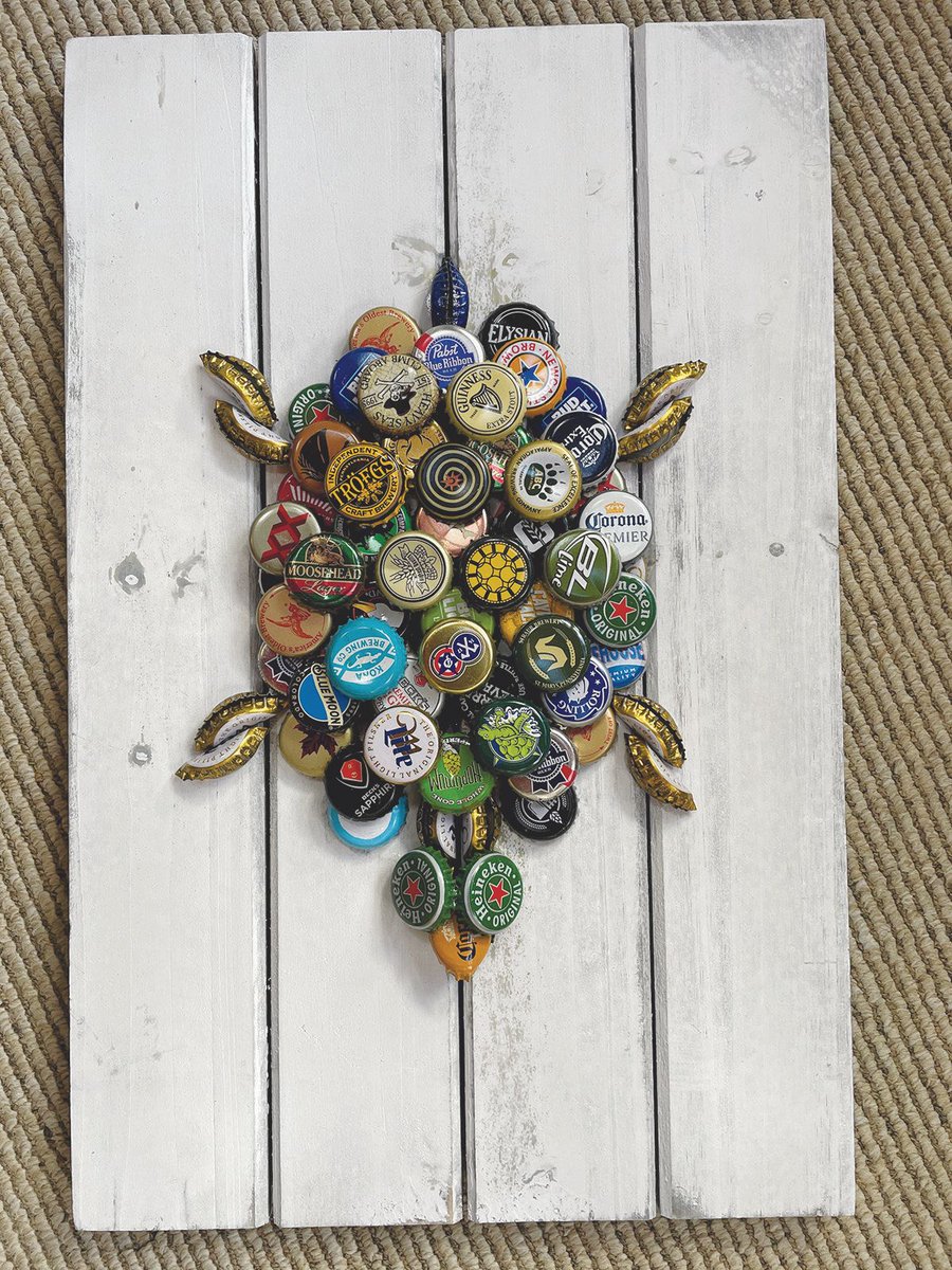 Turn trash into a treasure! Upcycle bottle caps in this unique crafting class to create a turtle out of colorful caps collected from various bottles. All skill levels are welcome! The registration fee includes all supplies and two glasses of wine. buff.ly/4bcIO2T